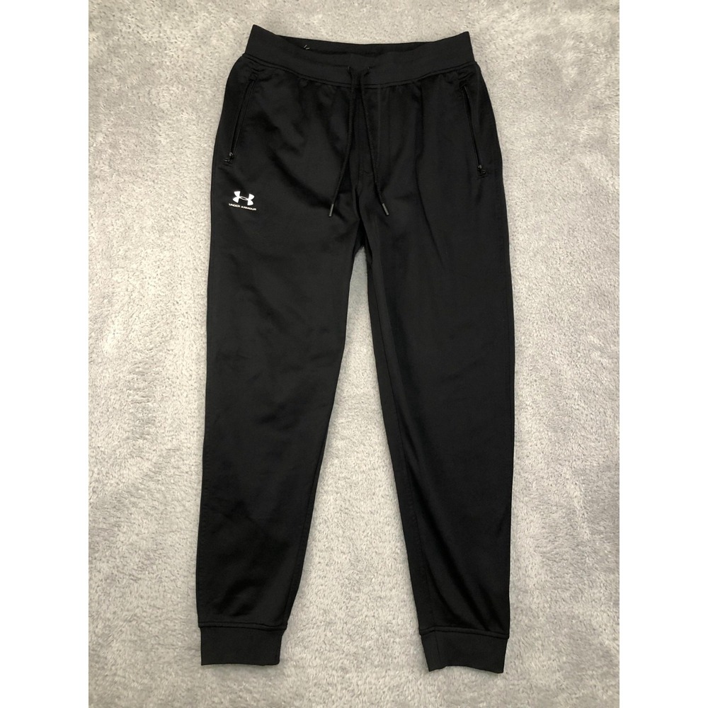 Under Armour Jogger Mens Size L (31x30) Black Loose Sweatpants - Picture 1 of 13